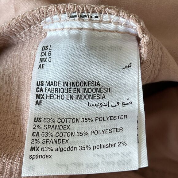 Alfani Large Ankle Wide Leg Pants Stretch Hi-Rise Pull-On Clay Beige Textured - Picture 6 of 7